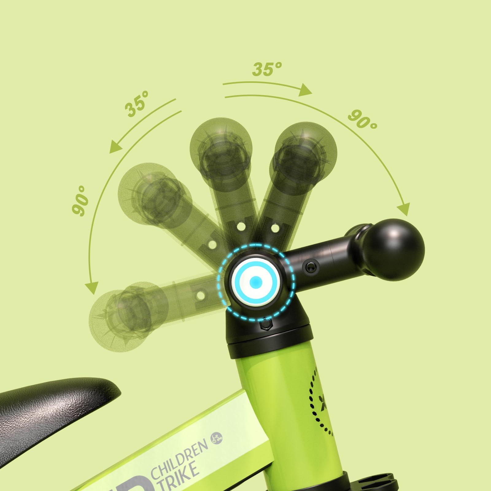 XJD 4 in 1 Triciclo per Bambini Con Putter Staccabile Bicicletta Equilibrio Adatto per età 1-3Anni (Verde)