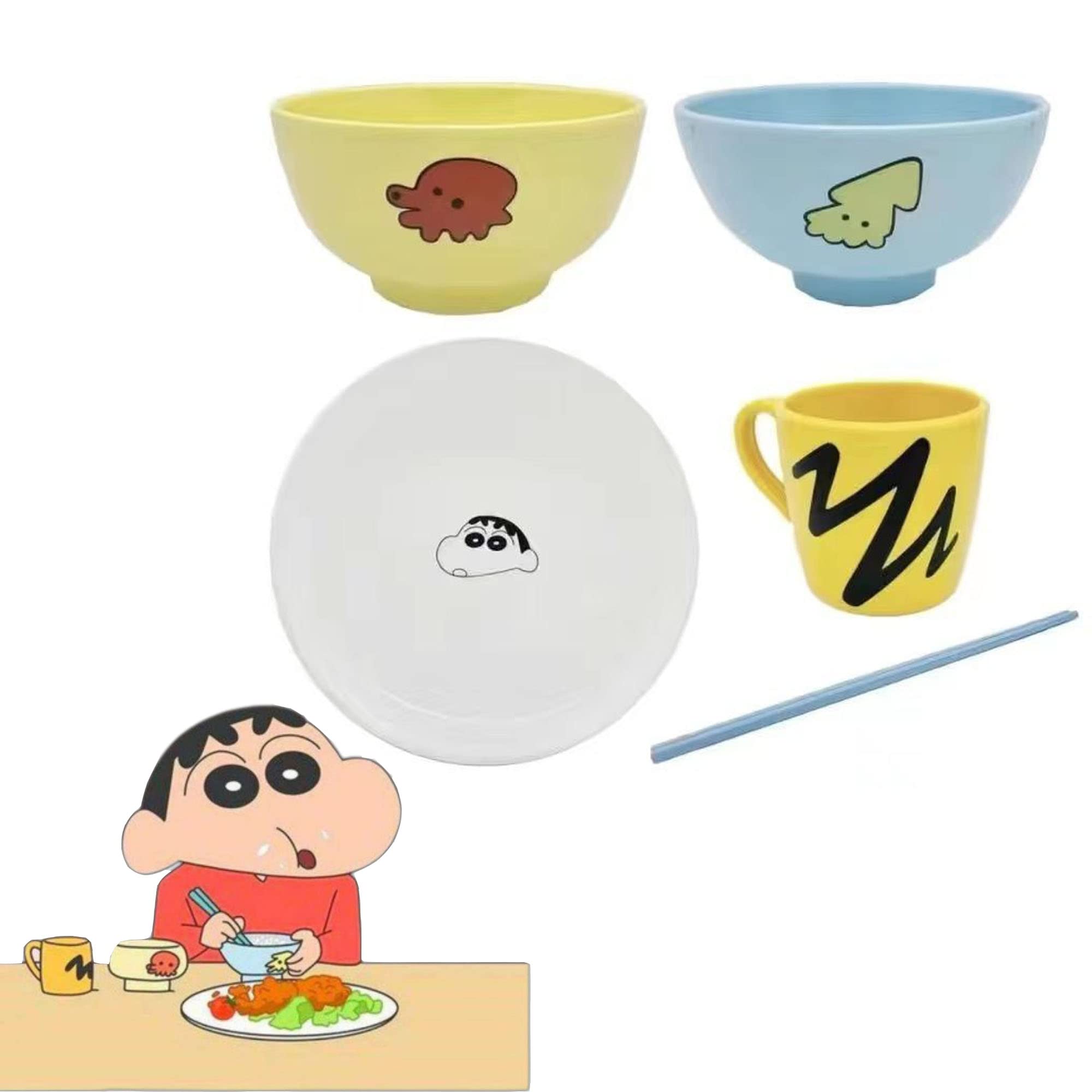 Amazon.co.jp: クレヨンしんちゃん 食器セット 一人暮らし 5点セット