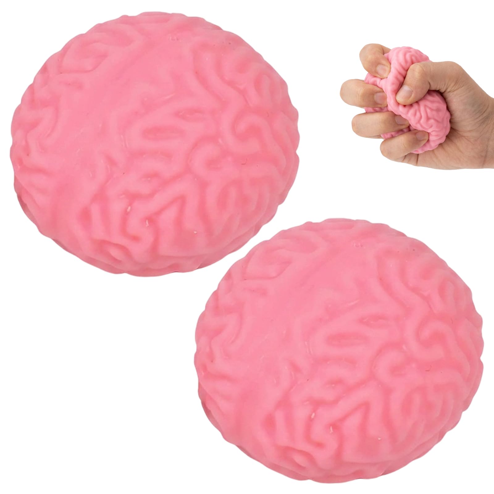 2 PCS Brain Squishy, Squishies, Two Brain shaped Squishy Decor, Fascinating Decor for Home and Office, For Squishies Enthusiasts and Those Who Like Unusual Decor