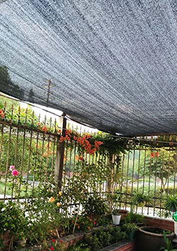 Malla de sombra resistente a rayos UV con borde reforzado y ojales negros de 3x7 m 6
