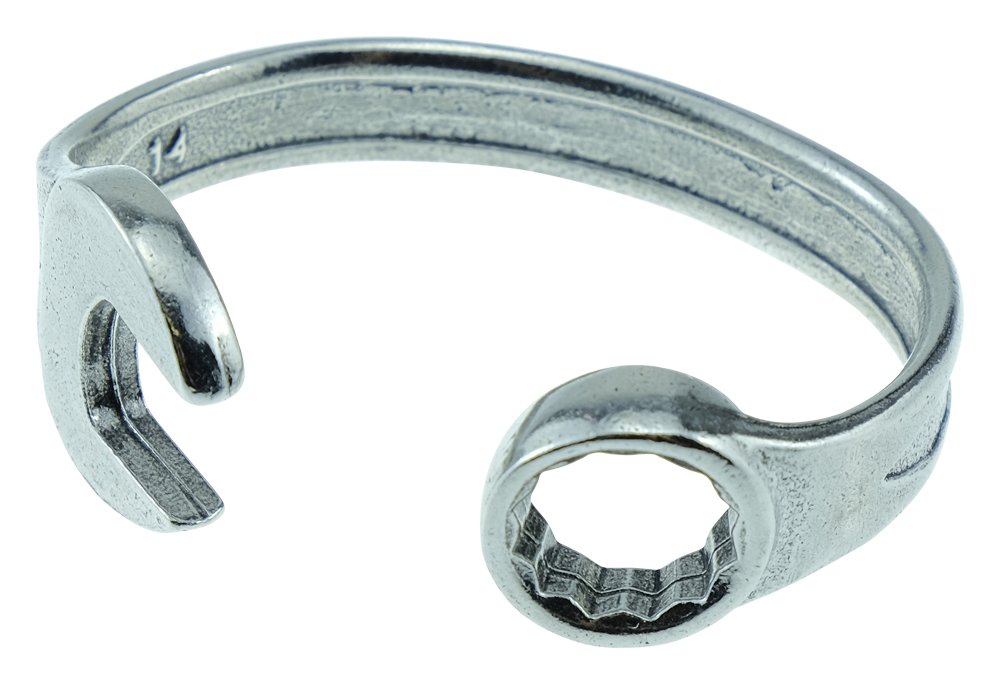 Pirantin Established 1999 19th Wedding - Spanner Wrench Bangle Bracelet Stamped With EST 1999