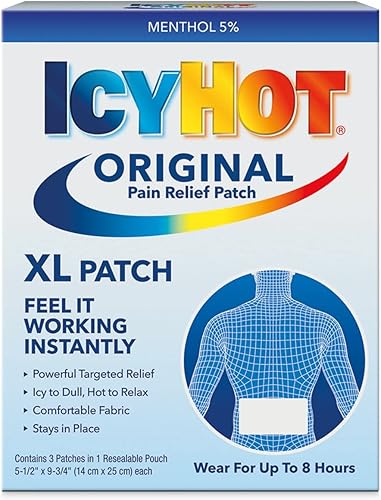 Parche Icy Hot Extra Grande Extra Fuerza Espalda 3Caja paquete de 4