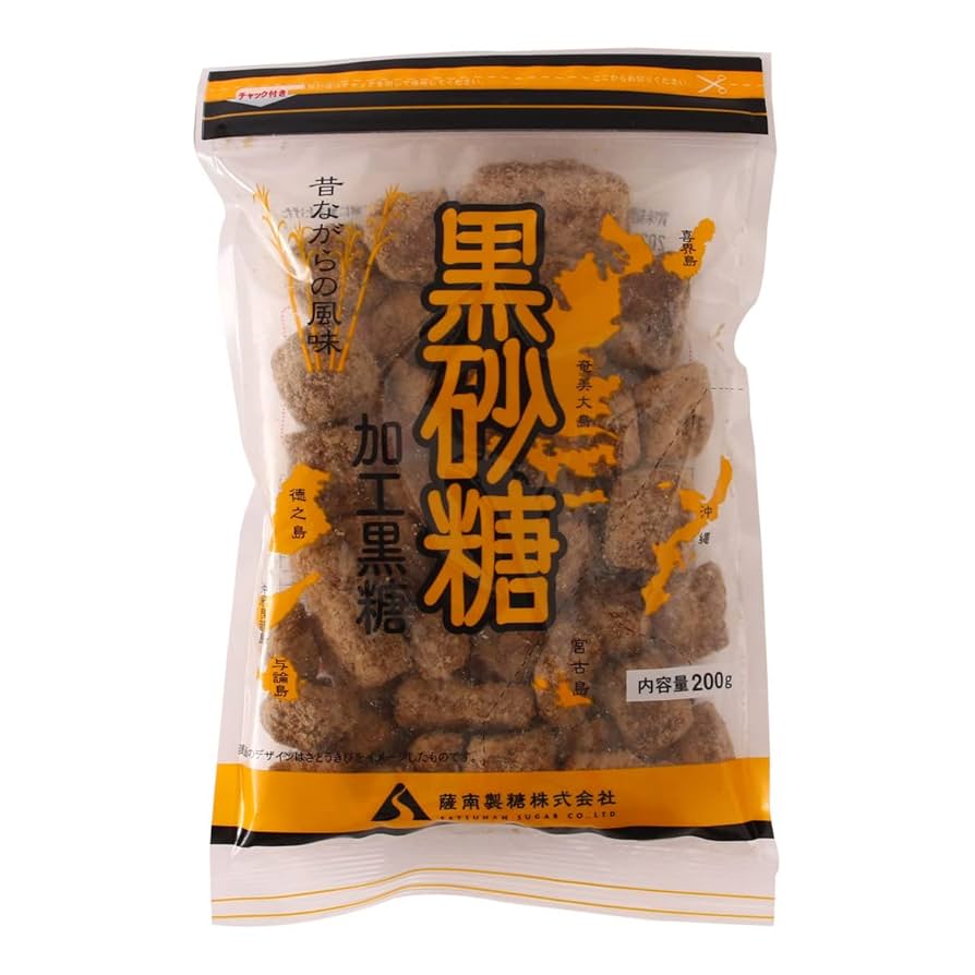 Amazon.co.jp: 黒砂糖 加工黒糖 200g : 食品・飲料・お酒