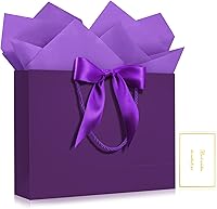 Vista 18 de Bolsas de regalo JMANNI, 1 pieza de bolsas de regalo grandes con cinta y 1 tarjeta de felicitación con 2 papeles de seda, bolsa de regalo de papel