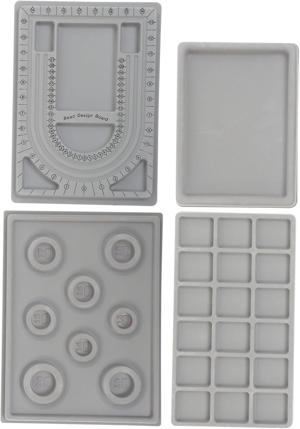 Lurrose 4pcs Beading Design Board Jewelry Tray for Necklace Bracelet Making for Craft Projects and Bead Organization Durable Storage Box for DIY Enthusiasts
