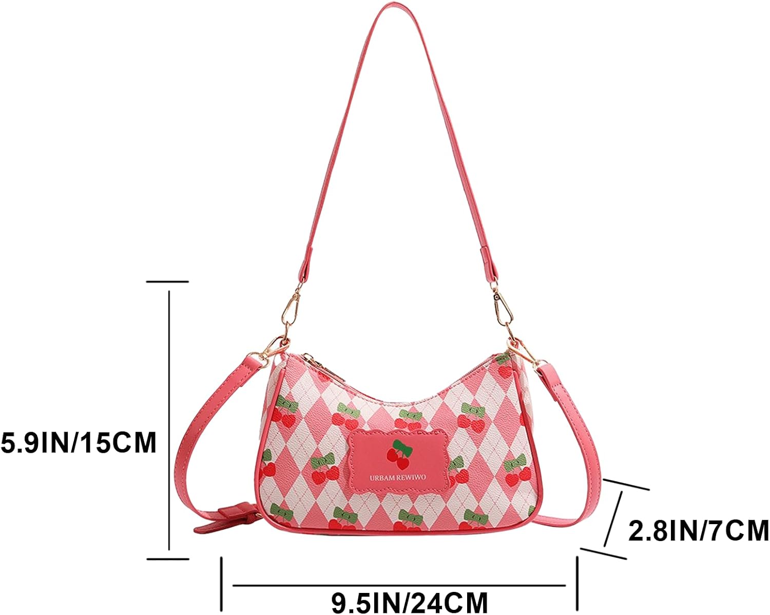 Cherry Purse Women Kawaii Coquette Bag Cute Cherry Tote Bag Y2K Shoulder Bag Trendy Handbags Small Purses