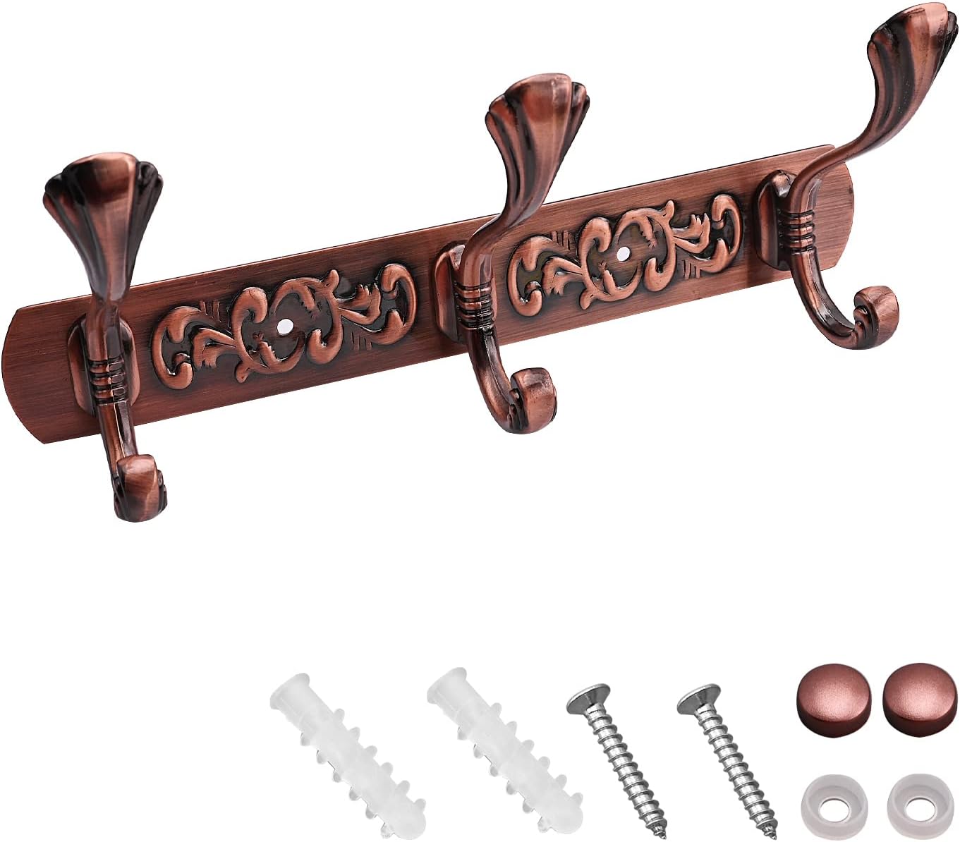 Swivel Coat Rack with Multiple Hooks for Bathroom and Wall