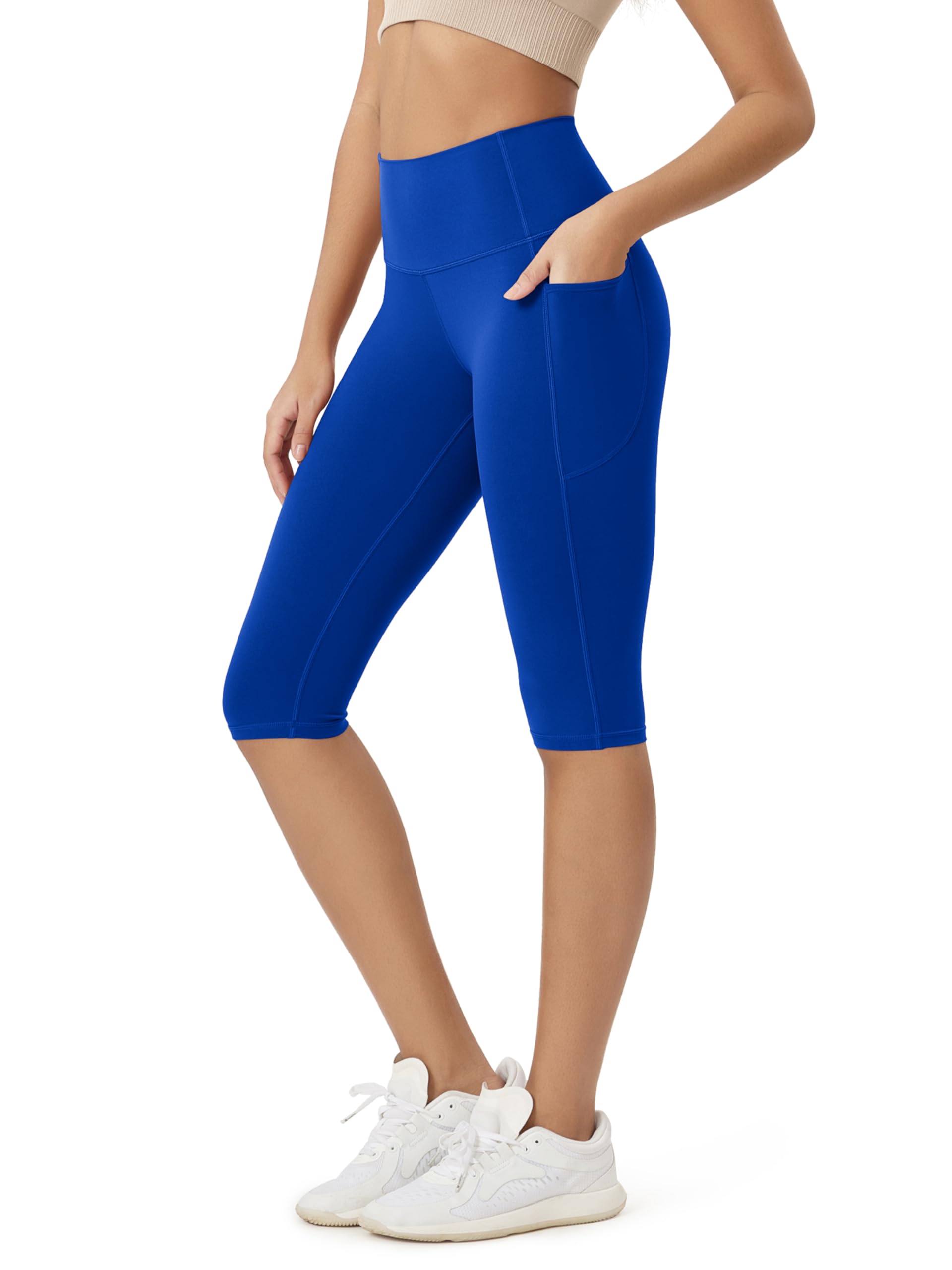 ODODOS Buttery Soft Lounge Yoga Capris with Pockets for Women 14 19 21 High Waist Capri Leggings