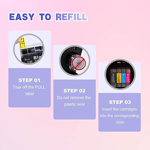 Miniatura 5 de JoyPrinting LC75 - Cartuchos de tinta compatibles con LC71 LC75 Brother, funciona con MFC J435W J280W J825DW J430W J835DW J625DW J425W J6710DW