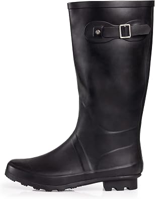 NORTY Waterproof Rain Boots for Women Tall & High Calf Slip Resistant | Slip-Resistant, Comfortable Rainboots, Stylish Outdoor & Garden Boots, 13.25 Shaft