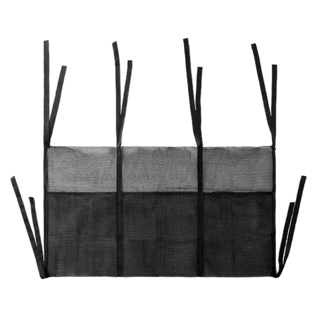 Fancyes 3 Large Mesh Pockets Trampoline Hanging Shoe Organizer Net Bags Shoe Holder Swimming Pool Toys Storage Organizer Pouch