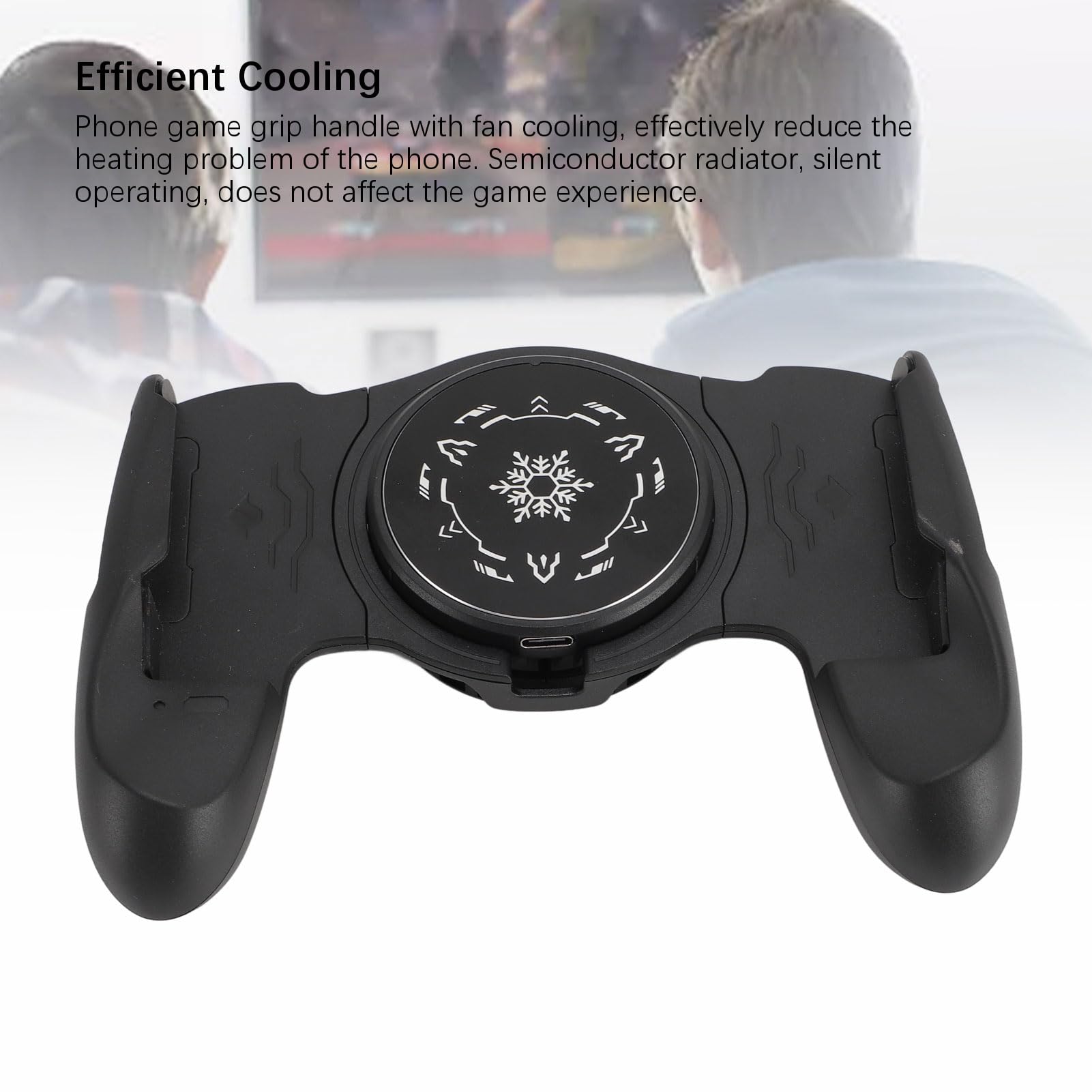 Asixxsix Poignée de Jeu pour téléphone, Manette de Jeu Mobile avec Refroidissement par Ventilateur, Support USB Type-C pour téléphone Portable, Manette de Jeu, joysticks