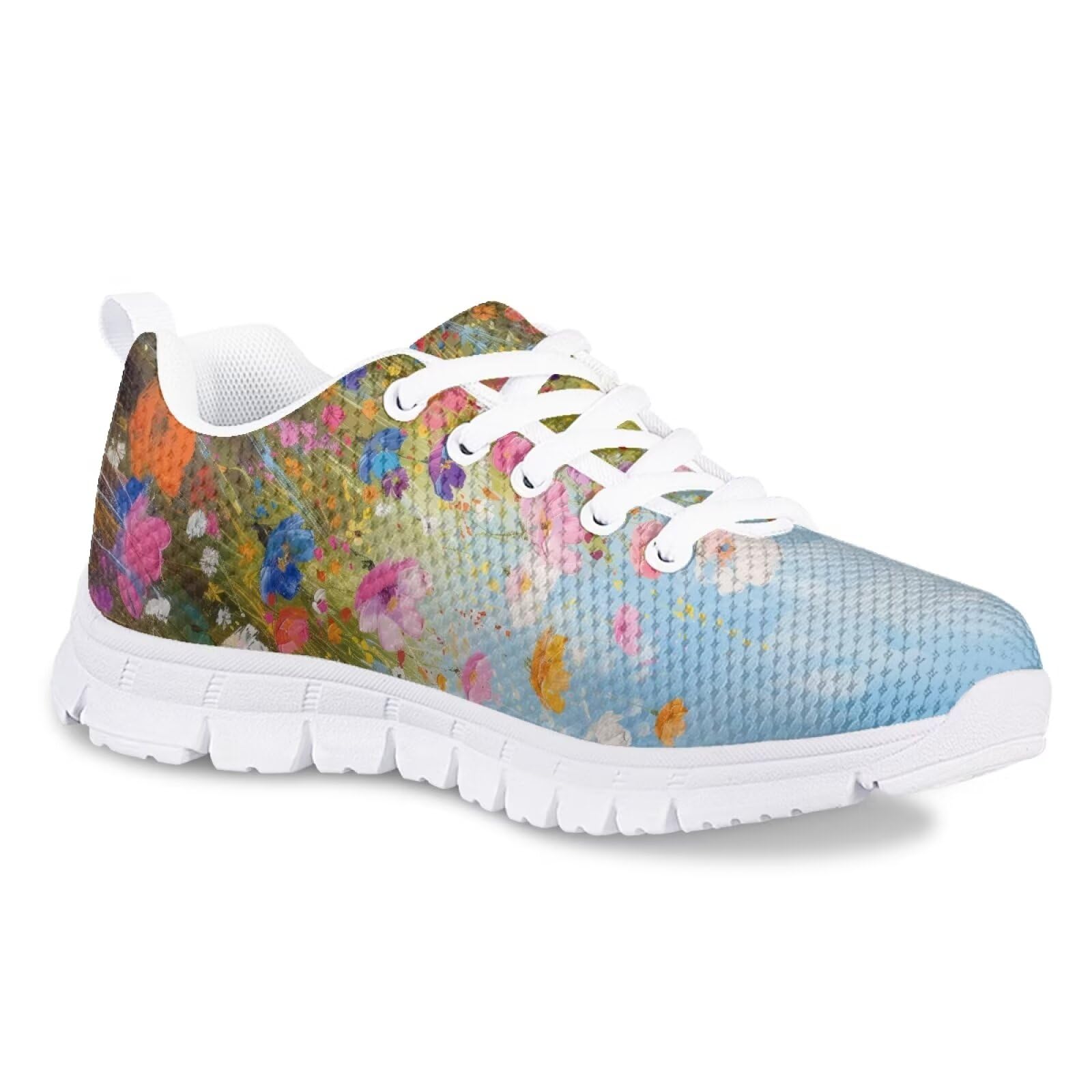 Oil Painting Flower Hiking Shoes Kids Waterproof Little Girl Shoes Size 11.5 Adapts to Different Environments and Activities Versatile All-Round Protectionfor Children's School Trips