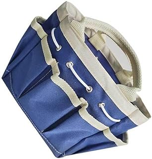 IOIUSKKU Bolsa de Tela Oxford para jardín, asa de elevación de Repuesto de Color sólido portátil, Herramientas de Metal, Bolsas de Almacenamiento, Accesorios, Azul Claro