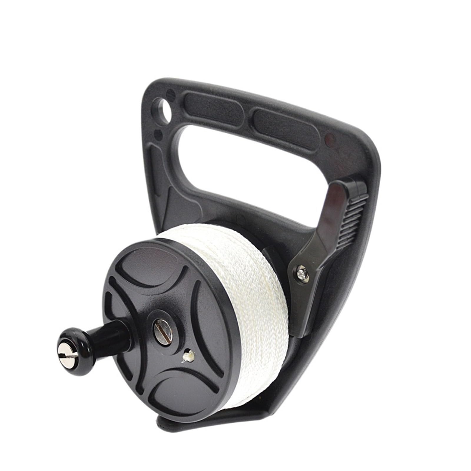 Dive Finger Reel, Cave Diving Reel Handheld Scuba Wreck Drift Snorkeling Multicolor(Black Reel-46m)