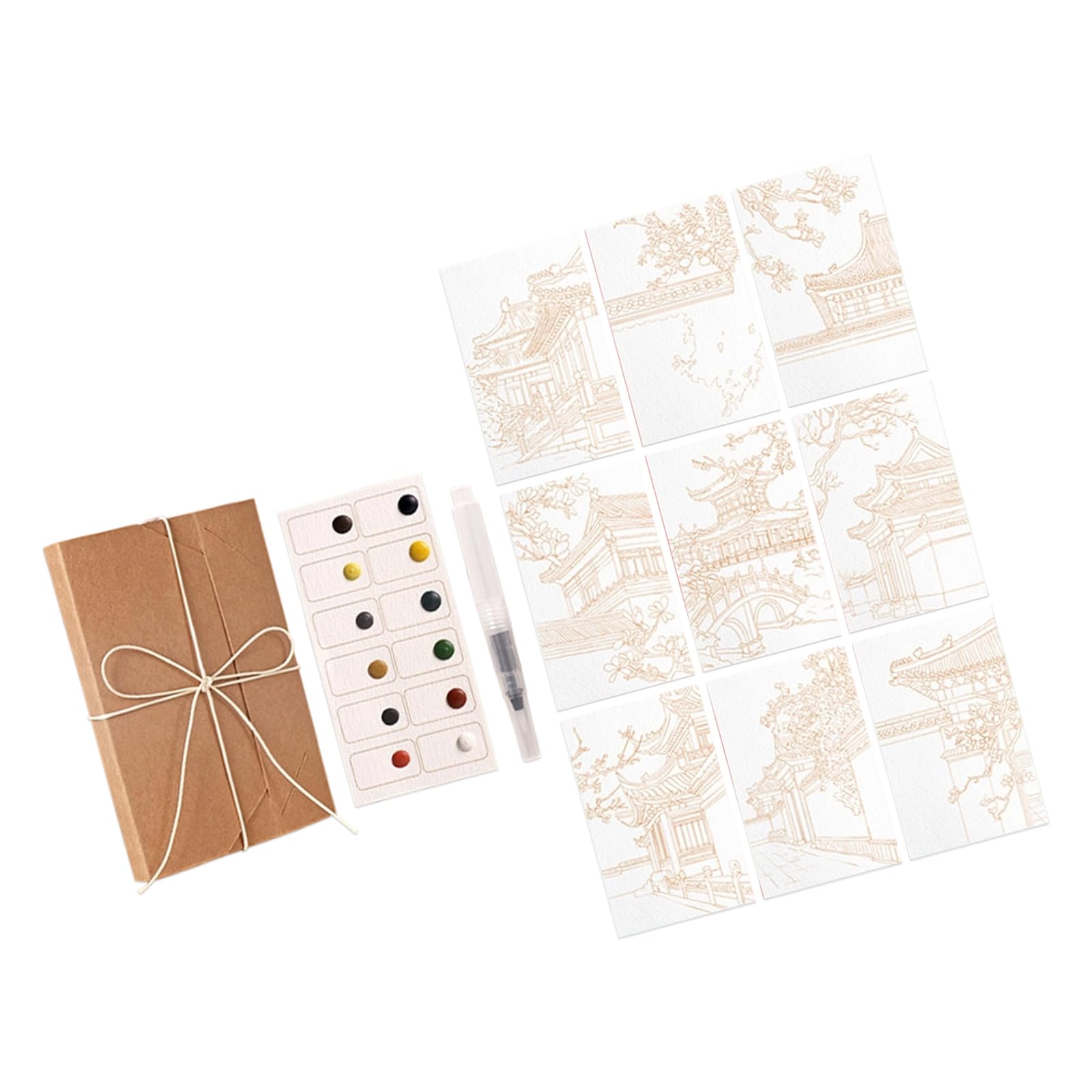 Childrens Art Pad Featuring Safe Accordion Fold and 12 Bright Pigments for Creative Projects Folding Watercolor Paper Watercolor Accordion-Style Folding