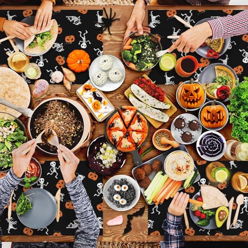 Bayson XX2405150003-DPP50 50 Pack Cute Skeleton Pumpkin Disposable Paper Placemats thumb #2