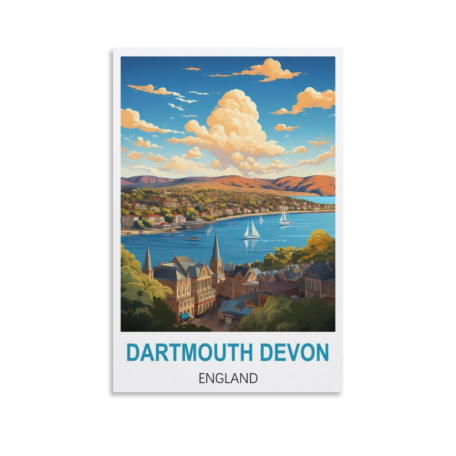 Metal Tin Sign Plaque Poster Dartmouth Devon England Funny Bar Tin Signs Warning Metal Signs Vintage Man Cave Wall Decor 30x40cm