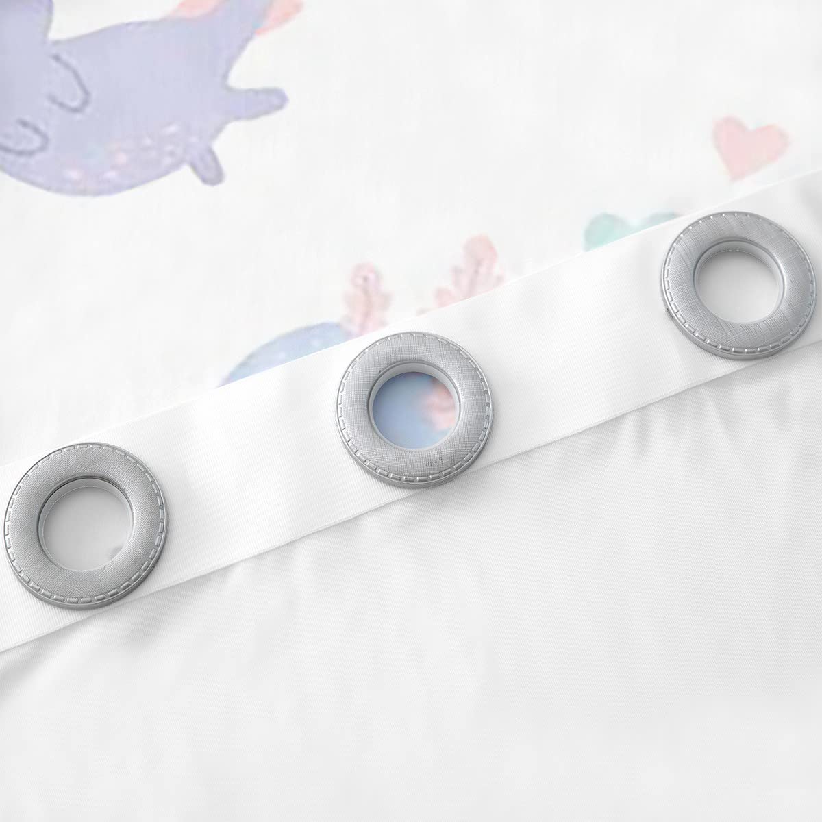 Loussiesd Dziecięce urocze zasłony okienne do sypialni salonu kreskówka Axolotl Salamandra zasłony okienne maluch kawaii, płazy, zwierzę, zasłona zabawna ryba, dekoracje okienne, szer. 168 x dł. 229