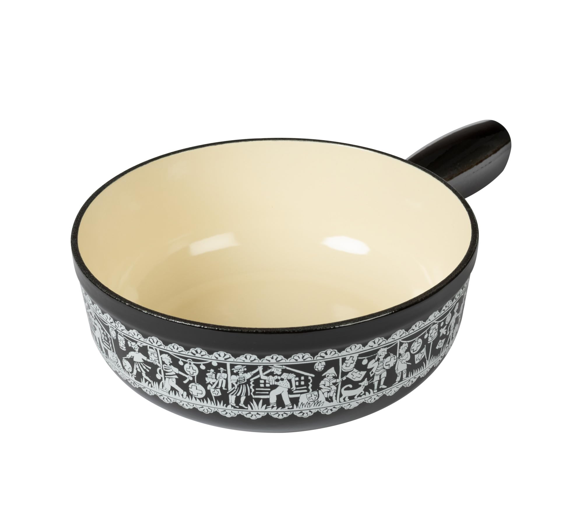 Kuhn Rikon 32322 Cast Iron Cheese Fondue Black