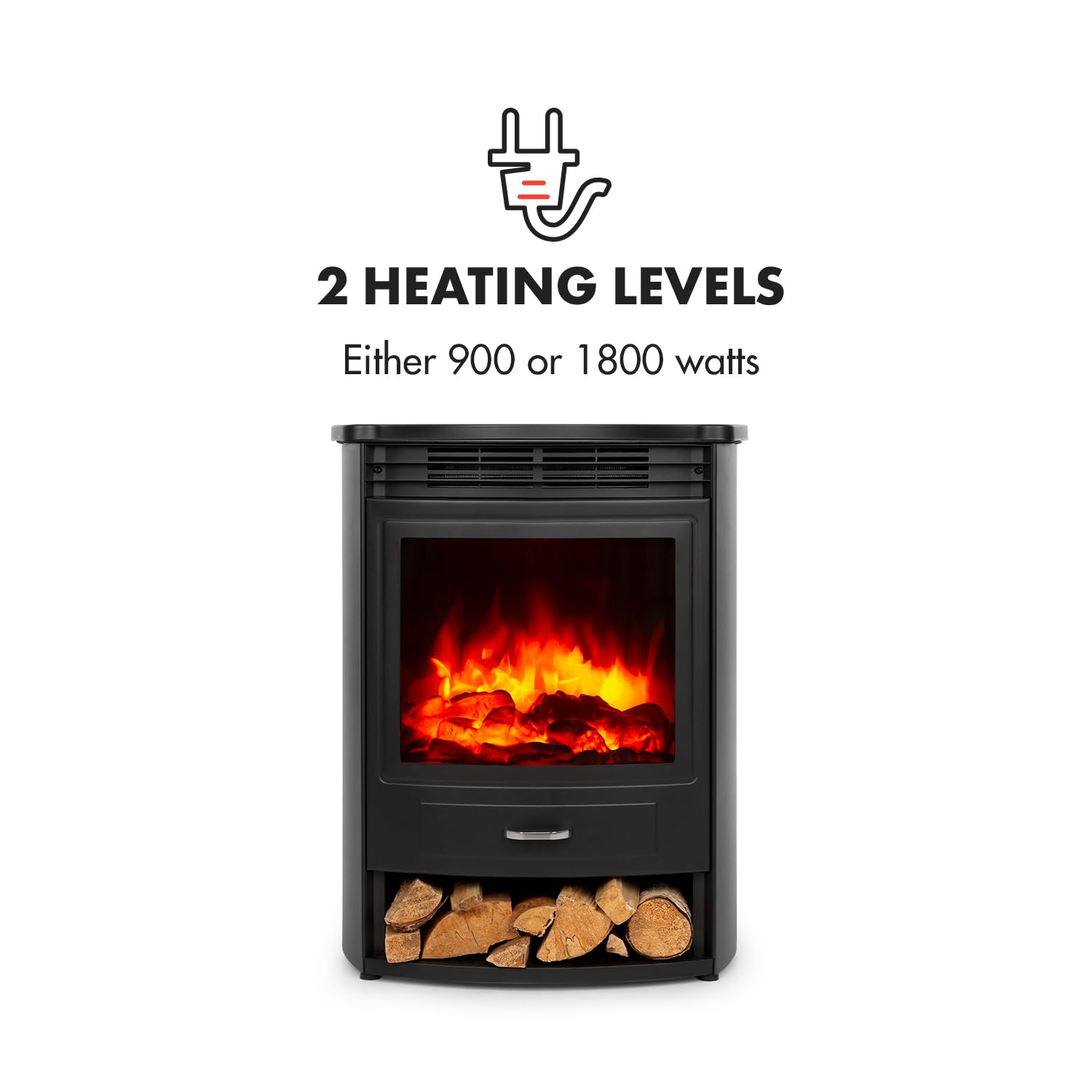 Klarsten Electrc Freplace, Electrc Log Burner Ndoor, 2000W