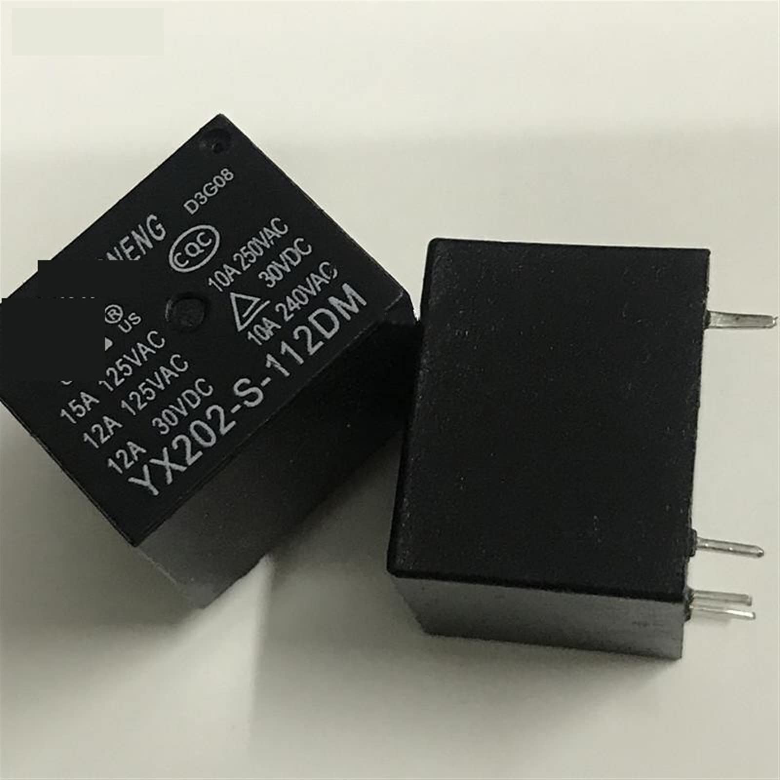 Relais YX202-S-112DM DC12V 10A lot de 5 pièces pour carte électronique