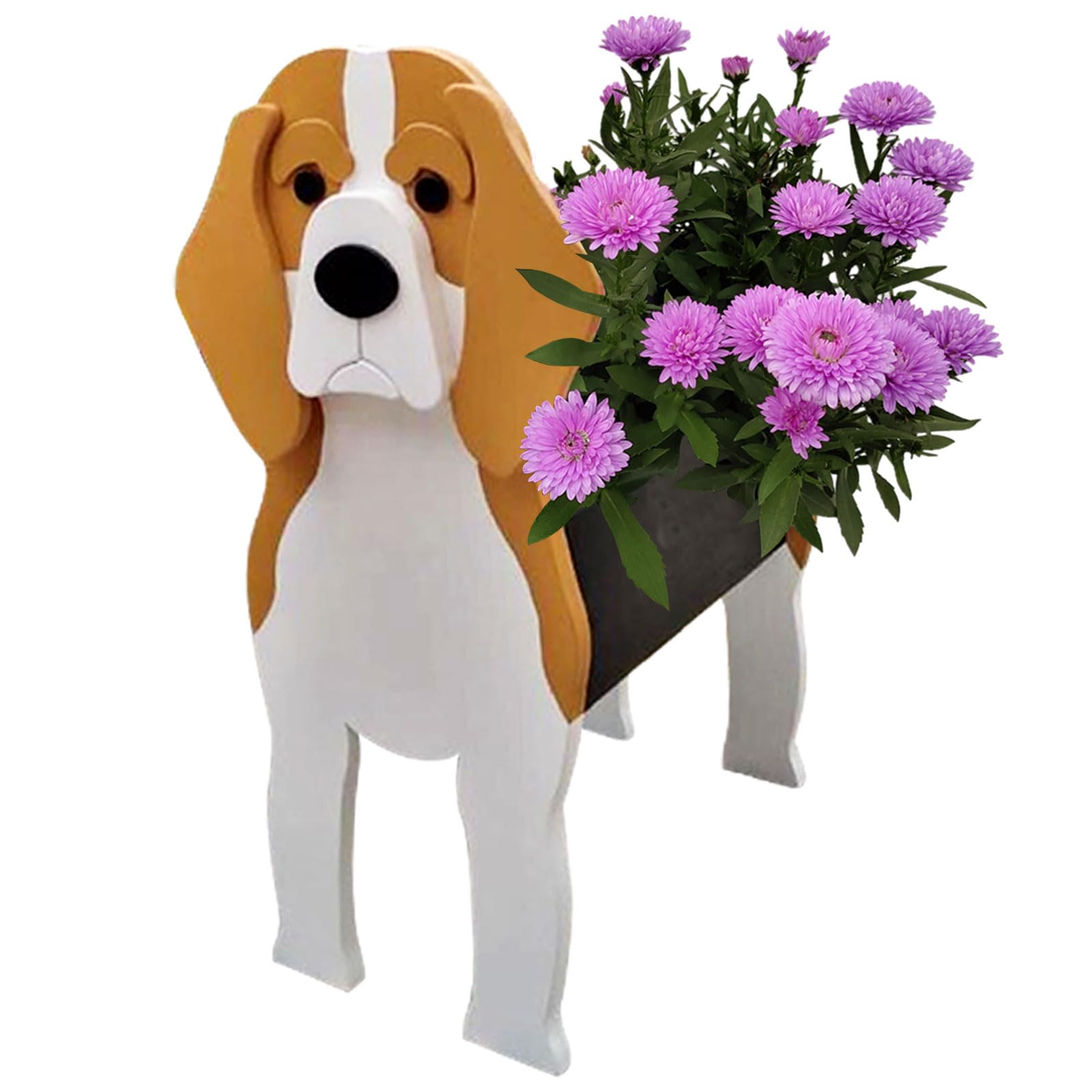 Nochelluvia Dog Planters for Outdoor Plants-Garden Dog Gift Planter Plant Pot for Women Men Dog Lovers-Animal Storage Container Planters for Outdoor Plants Home Decor Gift (Beagle)