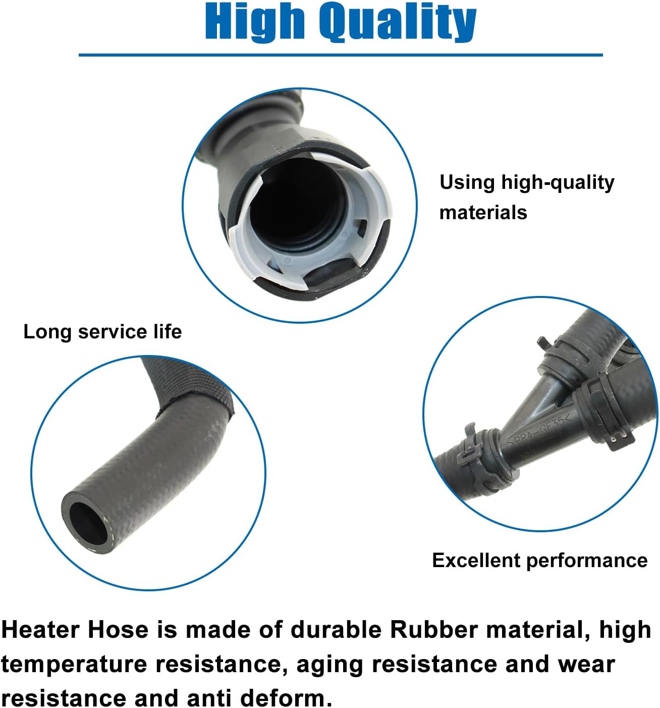 JL1Z-18472-C HVAC Heater Water Outlet Hose Replacement for Expedition Replacement for Navigator 3.5L V6 Gas, 2018 2019 2020 2021 2022 Replace for KH-1188