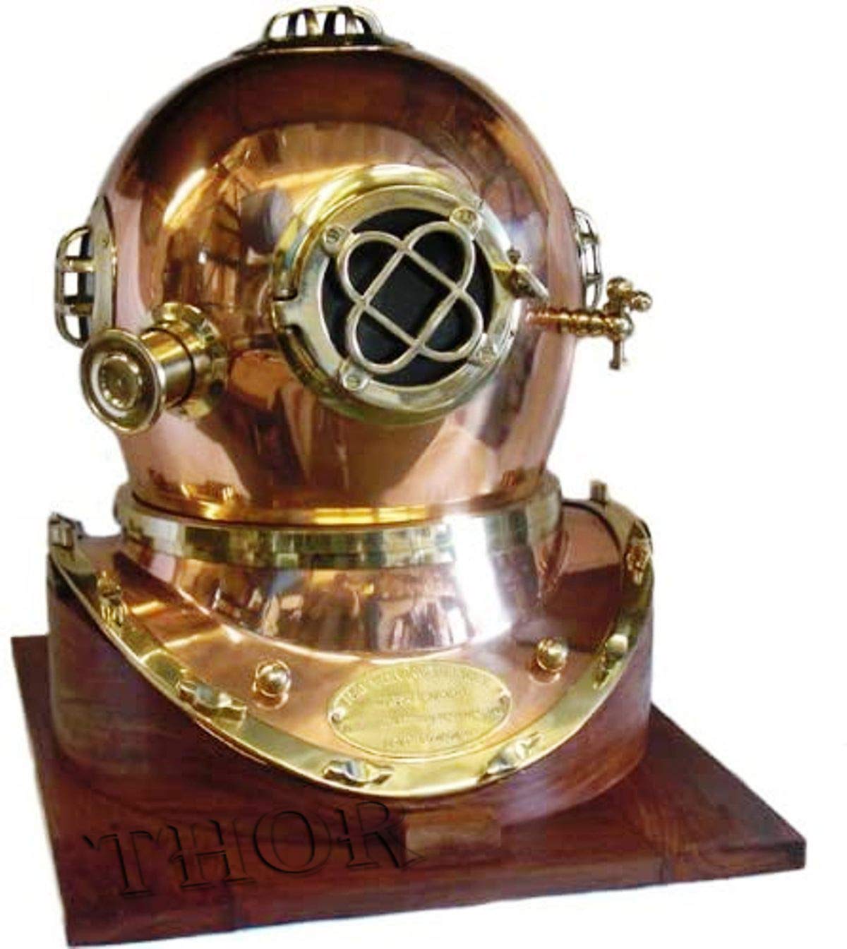 Copper & Brass Full-Size U.S. Navy Mark V Diving Helmet Replica 18