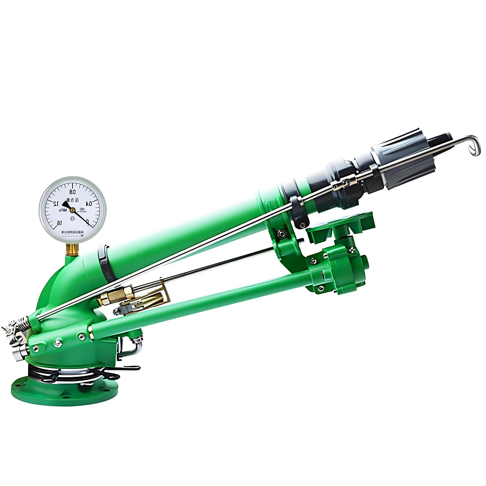 Irrigatore per irrigazione agricola, irrigatore regolabile da 5,1 cm per grandi aree, spray per irrigazione con 4 ugelli, ideale per irrigazione di fattoria, prato e giardino
