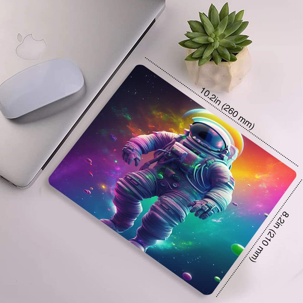 SHENCANG BLUE Gaming Rectangle Mouse Pad with Colorful Space-Man