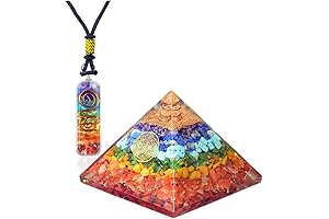 Orgonite Crystal Pyramid Necklace Set: Healing & Protection