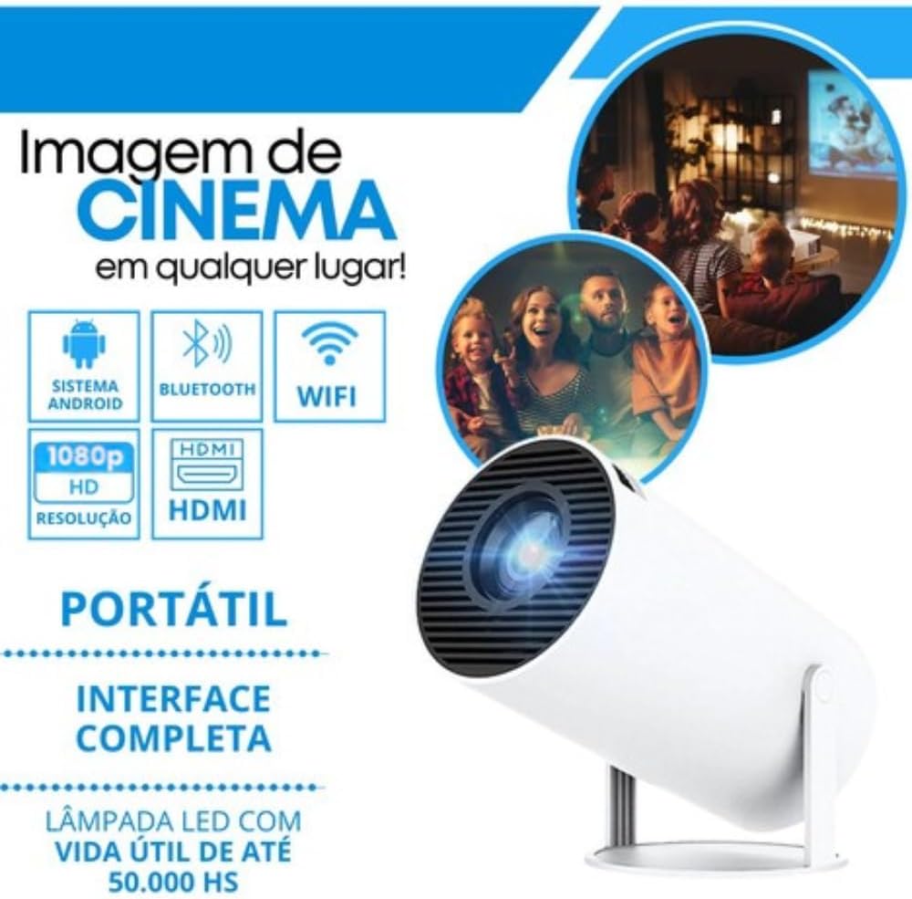 614-j295mQL._AC_SL1000_ Mini Projetor Portátil HY300 5G Wifi 6 Bluetooth 5.0 Android 11 Projetor 4K 1080P Full HD Suporte 8000 Lumens De Brilho Correção automática de Projeção e trapézio de ajuste de 180º Premuim
