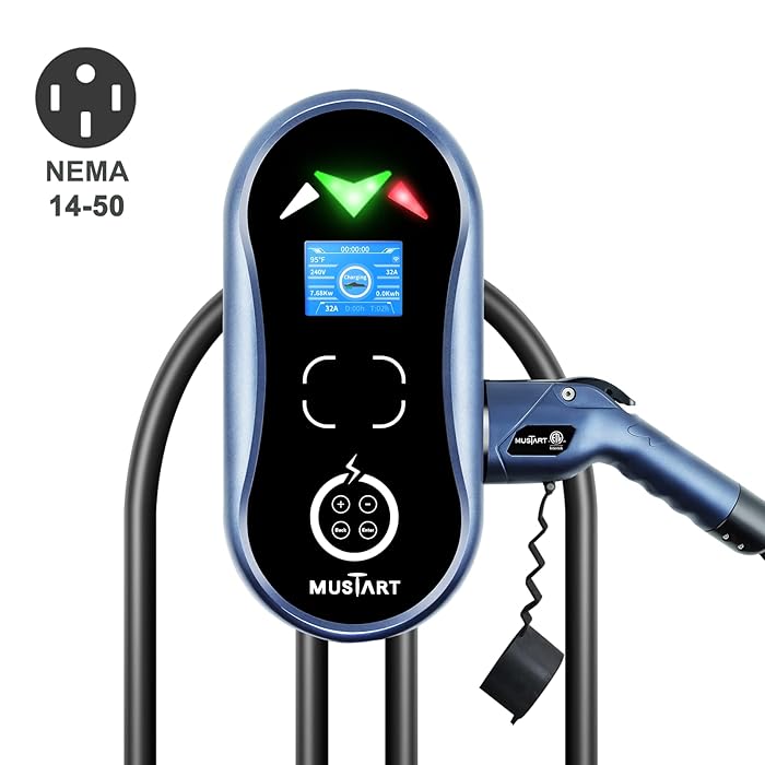 Buy MUSTART Level 2 EV Charger (32 Amp,240 Volt, 25ft Cable), WiFi and