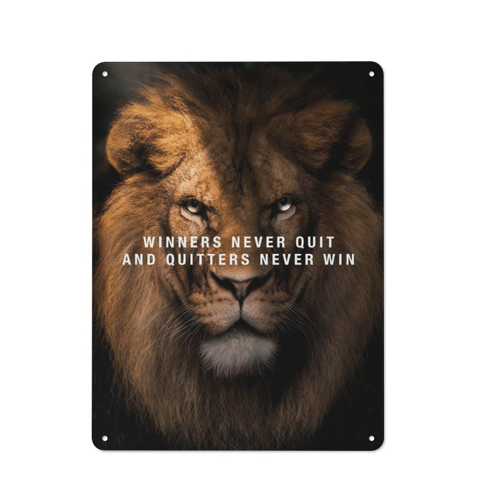 Junmoney Winner Never Quit Metal Sign 40X30cm With For Pub Or Café, Vintage Decor, For Metal Sign Collectors, For Garage And Workshop Walls