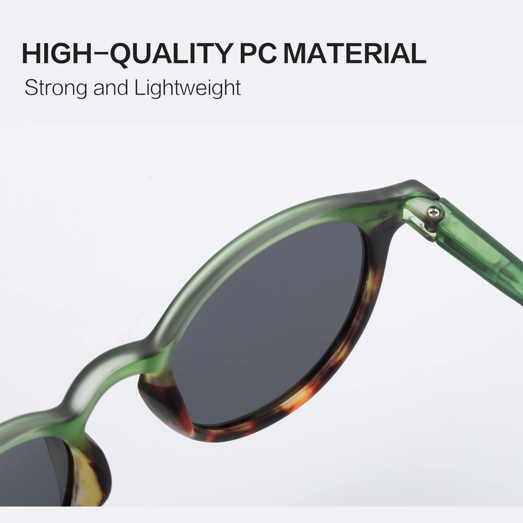 ZENOTTIC Occhiali da Sole Polarizzati Retrò Classici Rotondi Vintage Occhiali da Sole UV400 Montatura da Uomo e Donna