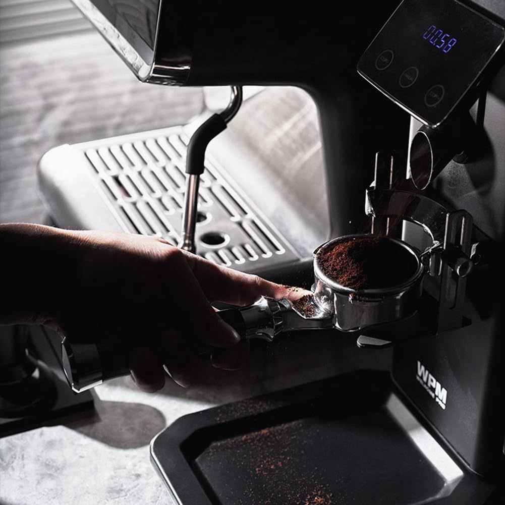 58-Mm-Bodenloser Siebträger Aus Edelstahl für E61, Sanremo, Faema Espresso-Kaffeezubehör mit 2 Ohren-B