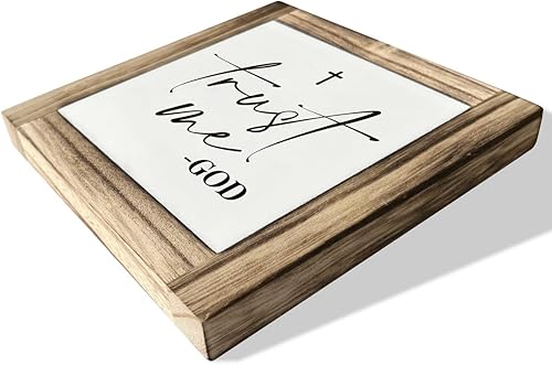 Miniatura 2 de Cartel cristiano, caja de madera con placas de escritorio, placas inspiradoras y letreros, letrero religioso, letrero de caja de madera cristiana,