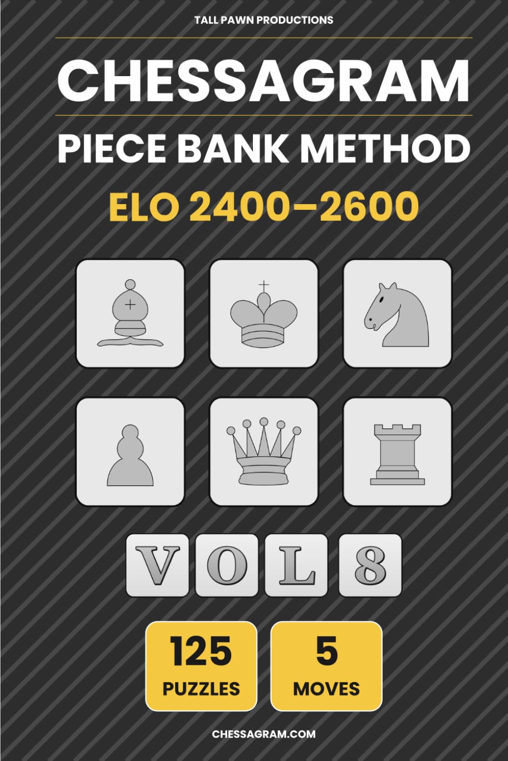 Chessagram: 5 Moves - Piece Bank Method (ELO 2400-2600) - Visualisation Training (Chessagram Method - Pieces Only - 5-Moves - White to Play)