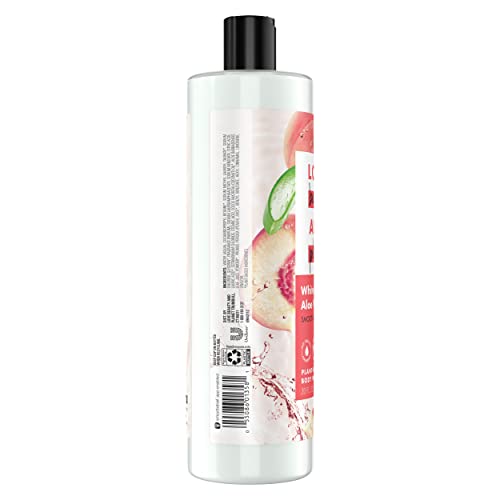 Love Beauty and Planet Plant-Based Body Wash Smooth & Renew White Peach & Aloe Vera No Sulfate Cleansers, Cruelty Free, 92% Naturally Derived 20 oz
