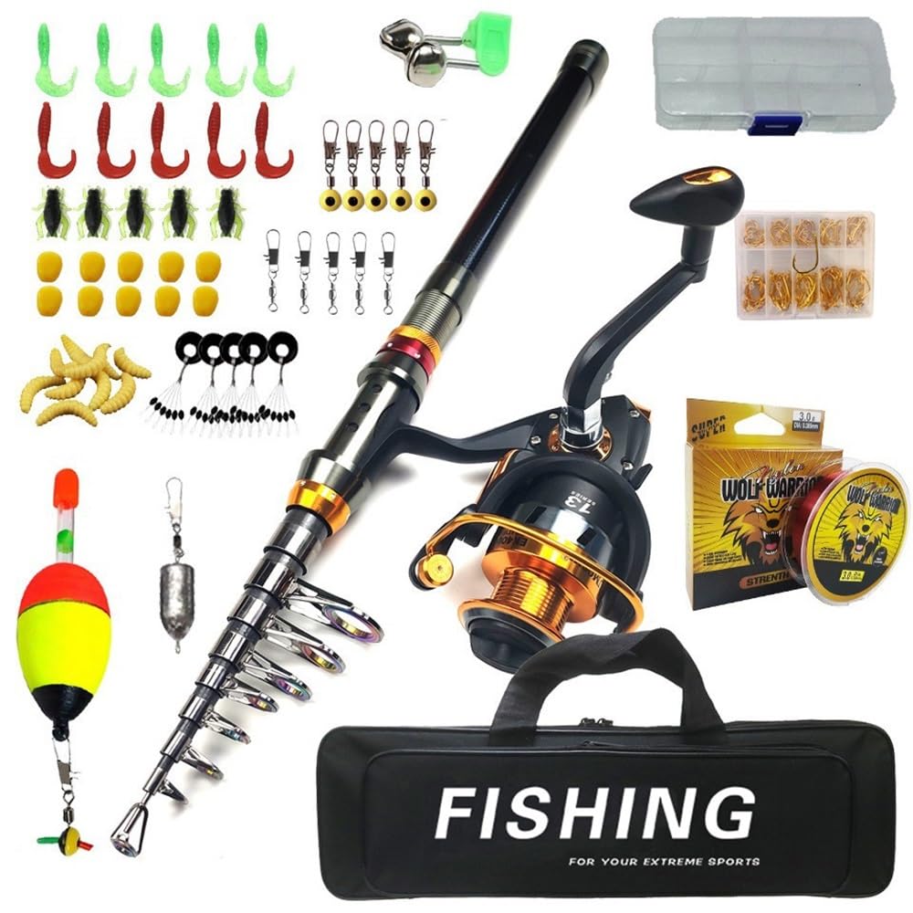 Wędka, Zestaw wędkarski Luya Fishing Rod Combo z kołowrotkiem i pudełkiem na przynęty