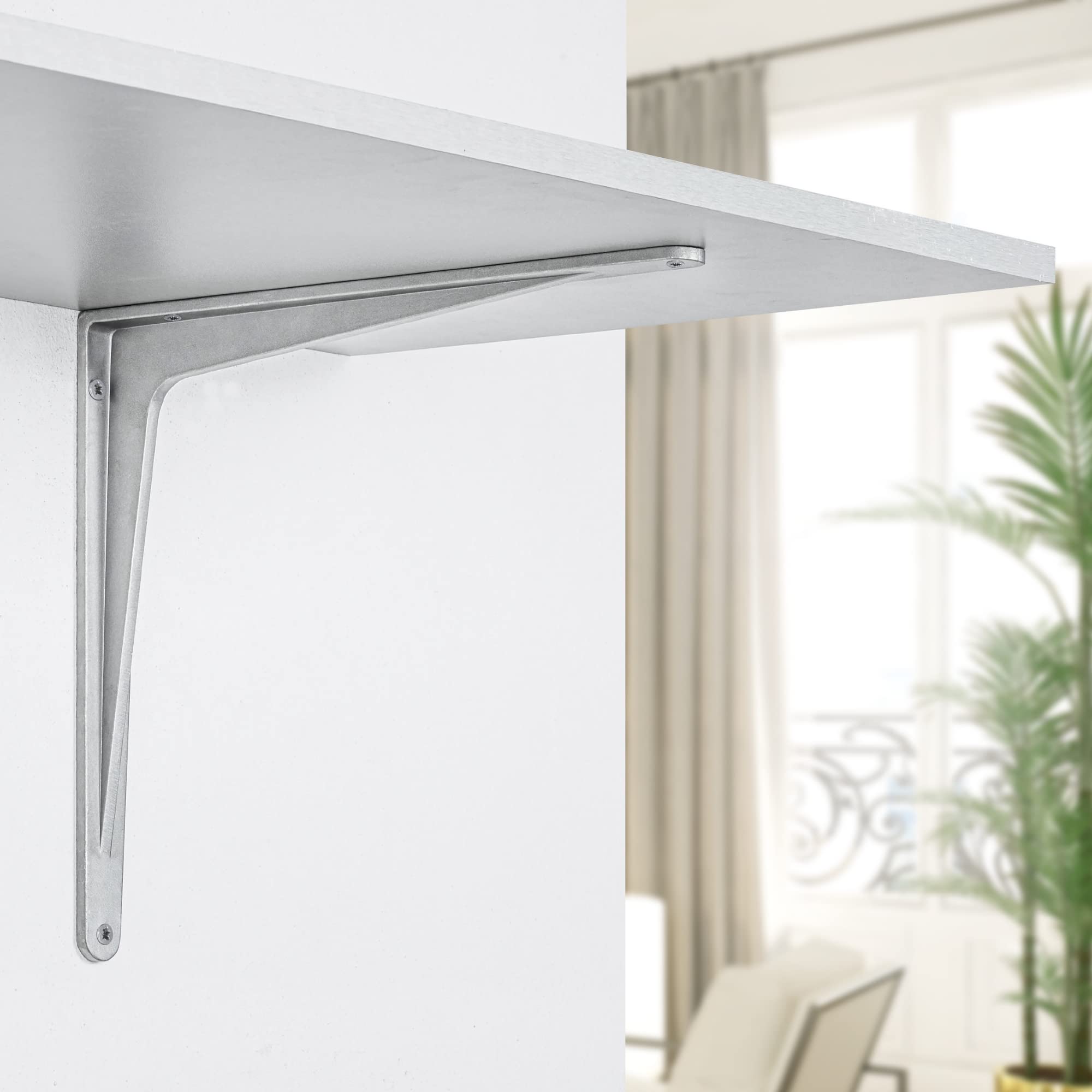 Gedotec Schwerlastkonsole Alu Regal-Konsole | SPARTA | Tiefe: 500 mm | 1 Stück | Schwerlastträger aus Aluminium | Tragkraft 400 kg pro Paar für Wandregale | Regalträger rostfrei | Wand-Winkel