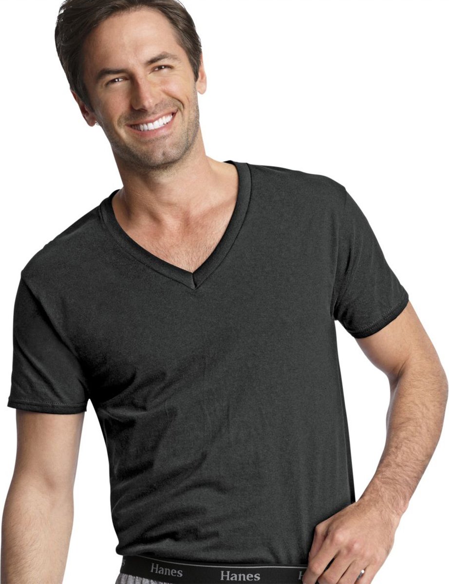 Hanes Mens 3-Pack V-Neck Tee Tagless Ultra Soft V-neck Tee - Multiple Packs Available (pack of 3)