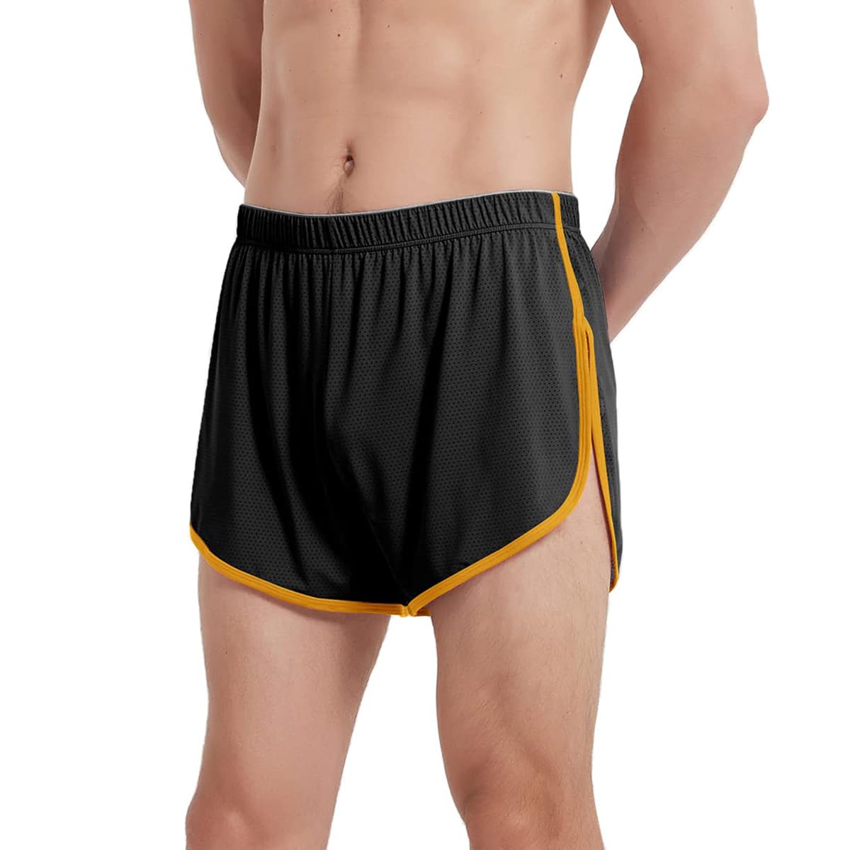 Running-Shorts für Herren Mesh Shorts mit Großen Split Sides