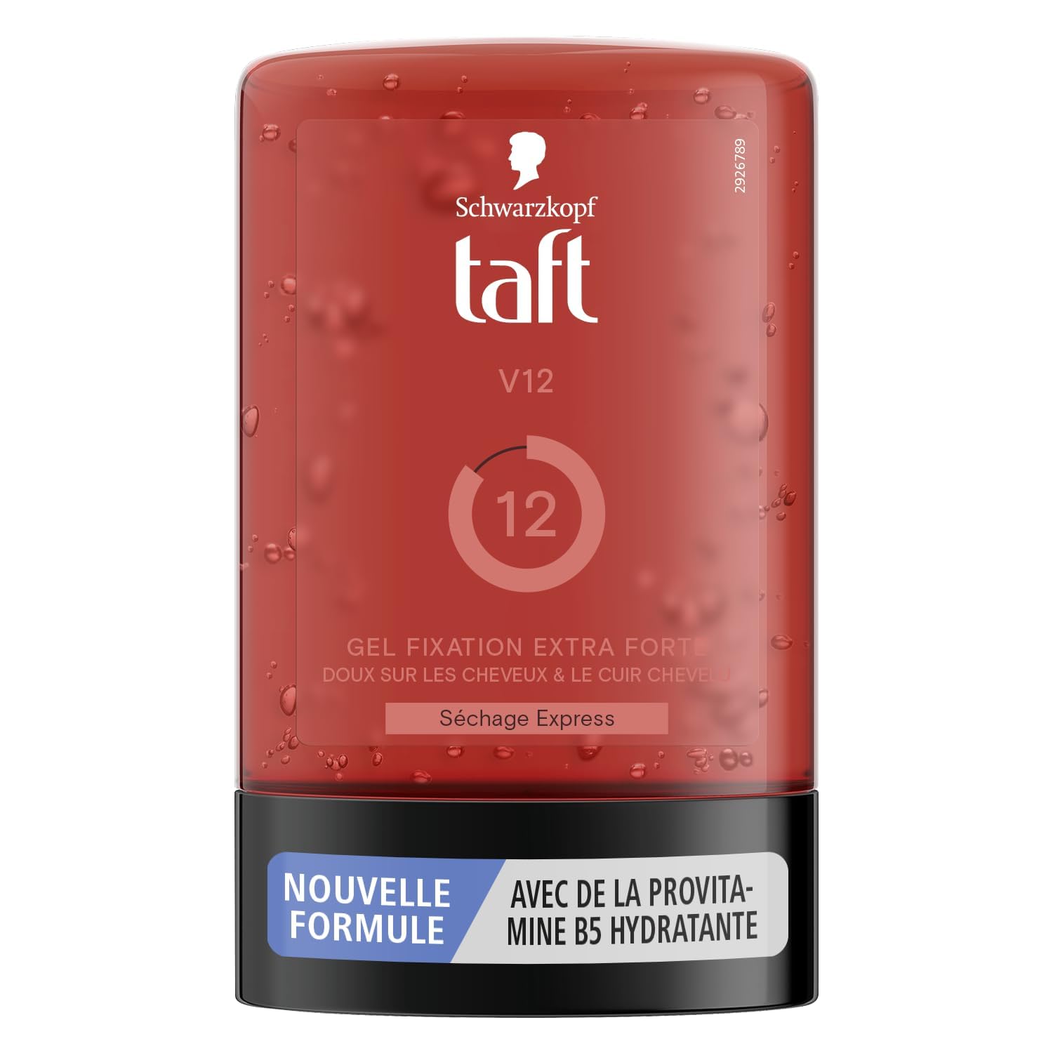 Taft - Schwarzkopf - Gel Tube Coiffant - Gel V12 - Séchage Express - Fixation Extra Forte - Doux sur les cheveux et le Cuir Chevelu - Sans Effet Collant - Formule Provitamine B5-250 ml - Lot de 6