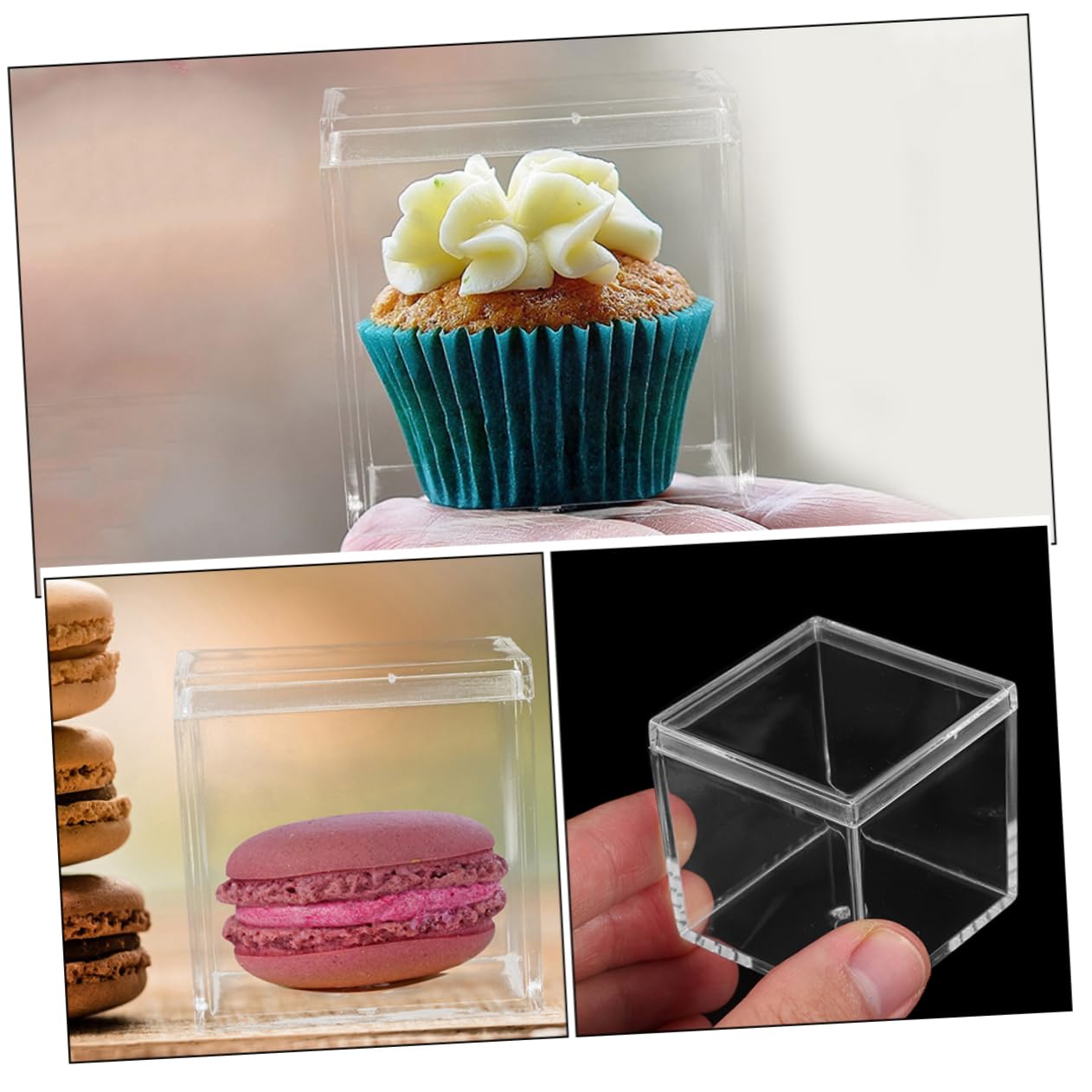 Alipis 3 Set Scatola Di Cioccolatini Contenitori Di Caramelle Acriliche Astuccio Per Caramelle Scatole Trasparenti Per Bomboniere Organizzatore Di Caramelle Acrilico 10 Pezzi * 3