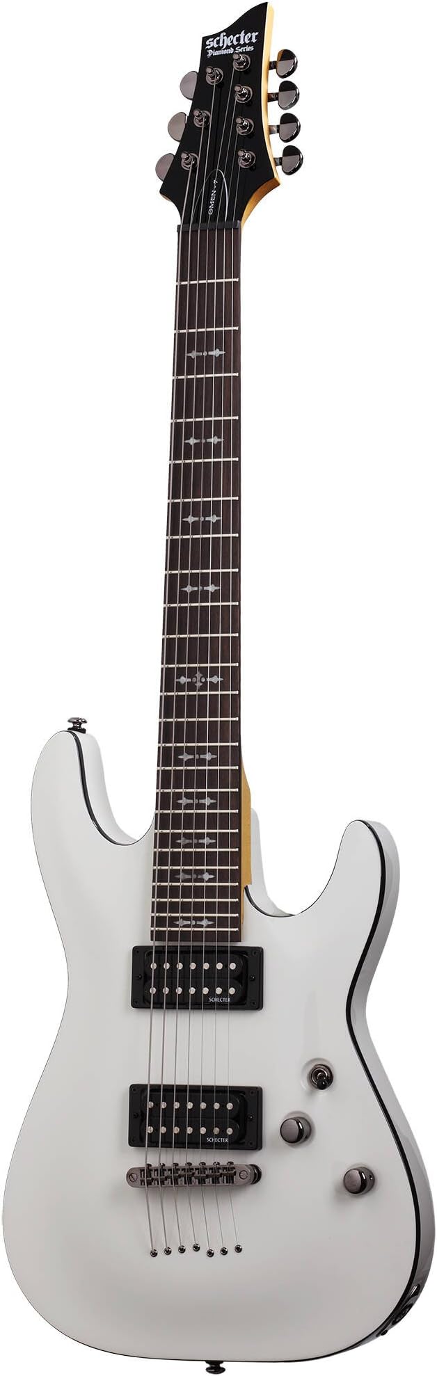 OMEN-7 7-String Electric Guitar, Vintage White
