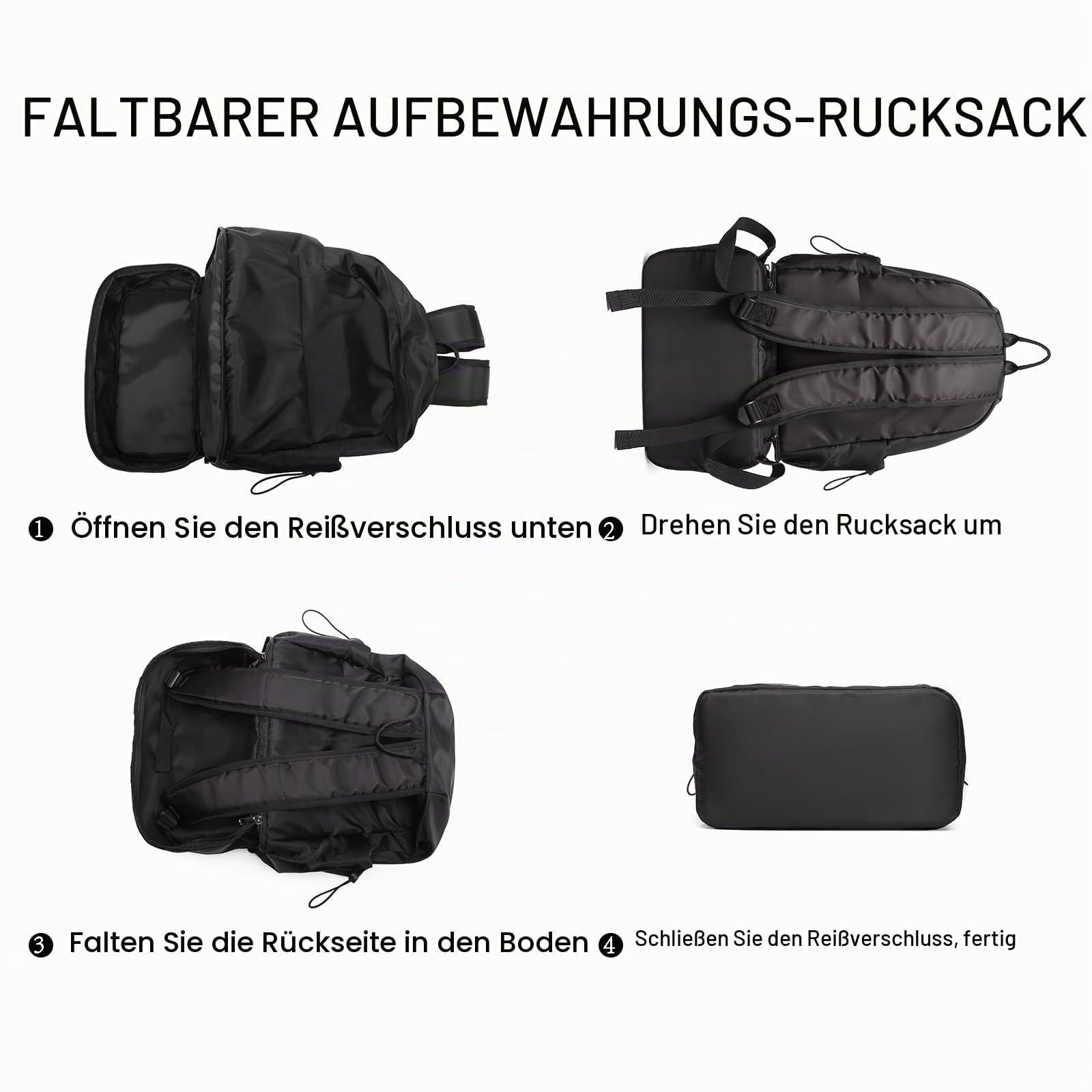 seyfocnia Turnrucksack für Herren, wasserdichter Reiserucksack mit Schuhfach, leichter Sport-Turnbeutel, Schwarz, 22 Inches, Für Reisen