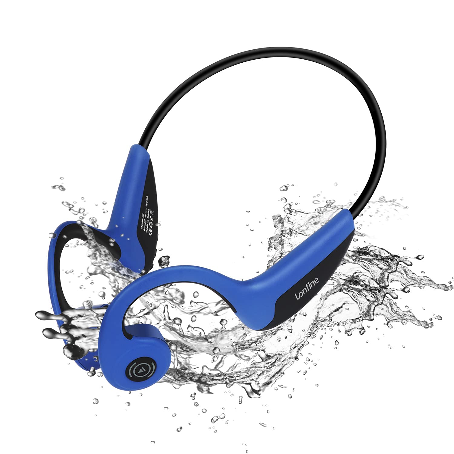 LonFine Bone Conduction Headphones, Wireless Waterproof Sport Earphones Ears-Free Sweatproof Lightwe
