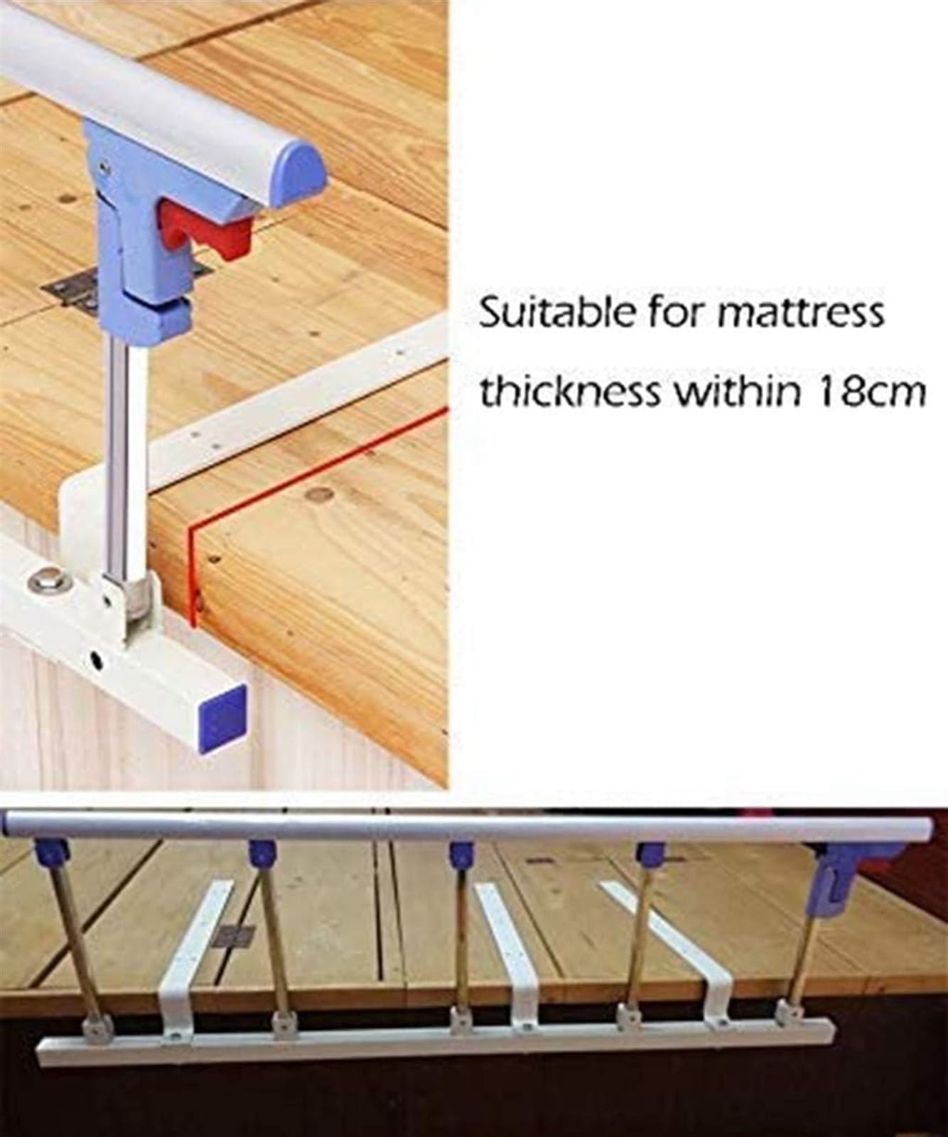 Barandillas de Cama para Personas Mayores, Protector de Seguridad for barandilla de Cama for Personas Mayores, asa Plegable for Cama de Hospital, 85x40 cm